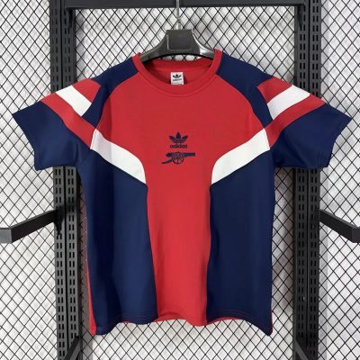 25/26 Arsenal Red Blue Short Sleeve Sweatshirt