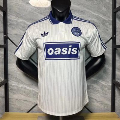 Adidas x Oasis White Royal Blue Soccer Jersey