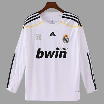 09/10 Real Madrid Home Long Sleeve Retro Soccer Jersey