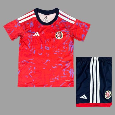 2026 Costa Rica Home Kids Soccer Jersey Size 16-28