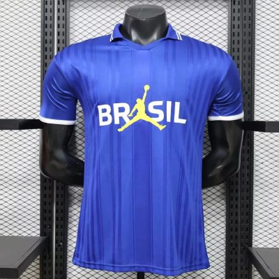2026 Brazil Player Version Blue Polo