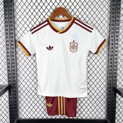 2026 Spain Away Kids Soccer Jersey Size 16-28