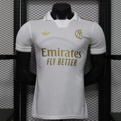 26/27 Real Madrid 125 Years Anniversary Gold Logo Player Version Soccer Jersey