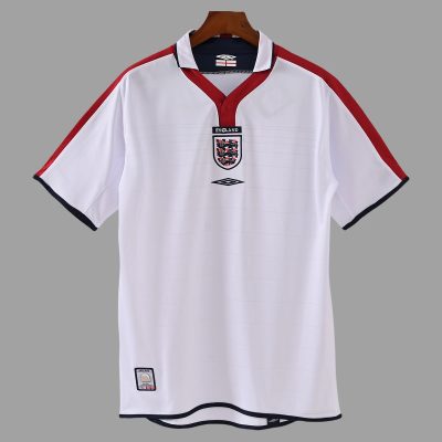 2004 England Home Retro Soccer Jersey
