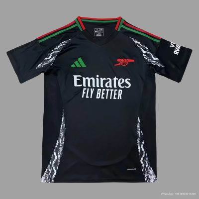 24/25 Arsenal away black soccer jersey