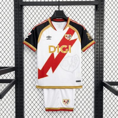 26/27 Rayo Vallecano Home Kids Soccer Jersey