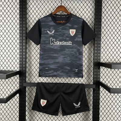 26/27 Athletic Club Bilbao Goalkeeper Home Kids Soccer Jersey