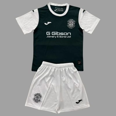 25/26 Hibernian Home Kids Soccer Jersey Size 16-28