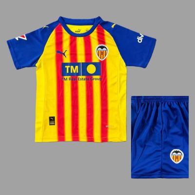 25/26 Valencia Third Kids Soccer Jersey Size 16-28