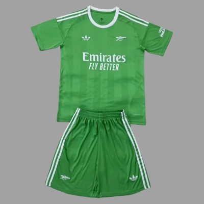 25/26 Arsenal Goalkeeper 4 Kids Soccer Jersey Size 16-28