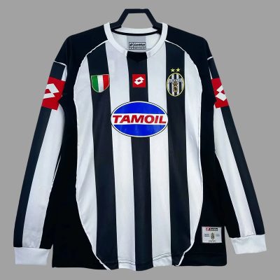 02/03 Juventus Home Long Sleeve Retro Soccer Jersey