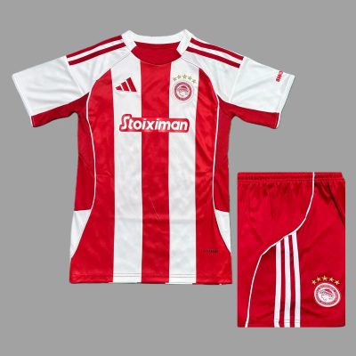 25/26 Olympiacos Home Kids Soccer Jersey Size 16-28