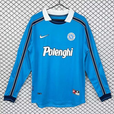 98/99 Napoli Home Long Sleeve Retro Soccer Jersey
