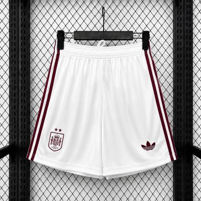 2026 Spain Away 2 Stars White Soccer Shorts