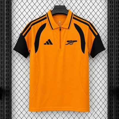 26/27 Arsenal Training Orange Black Soccer Jersey