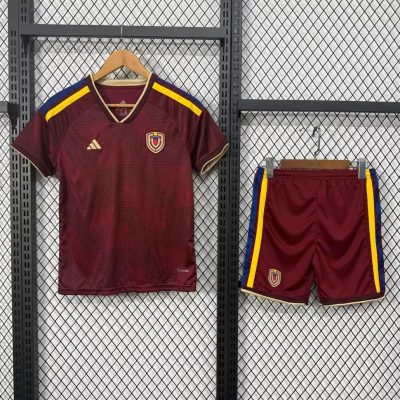 2026 Venezuela Home Kids Soccer Jersey Size 16-28