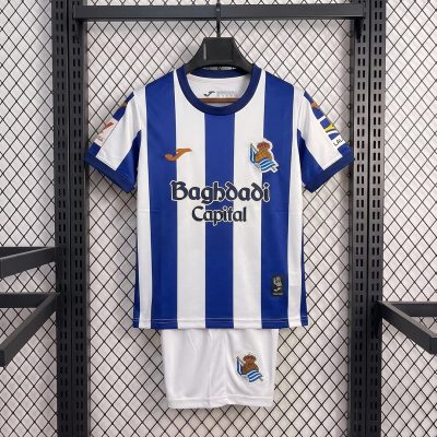 26/27 Real Sociedad Home Kids Soccer Jersey