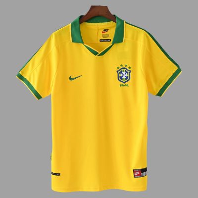 1997 Brazil Home Retro Soccer Jersey