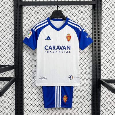 26/27 Real Zaragoza Home Kids Soccer Jersey