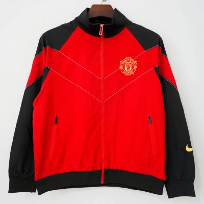 06/07 Manchester United Red Black Retro Windbreaker