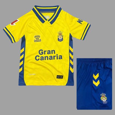 25/26 Las Palmas Home Kids Soccer Jersey Size 16-28