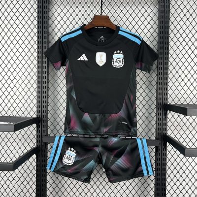 2026 Argentina Goalkeeper Kids Soccer Jersey Size 16-28