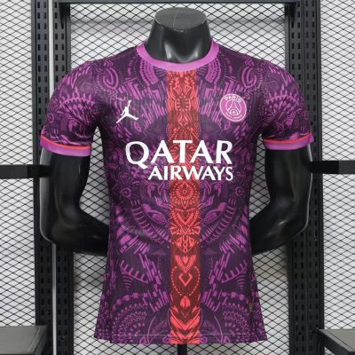 26/27 PSG Special Edition Purple with Pixel-Style Pattern Player Version Soccer Jersey