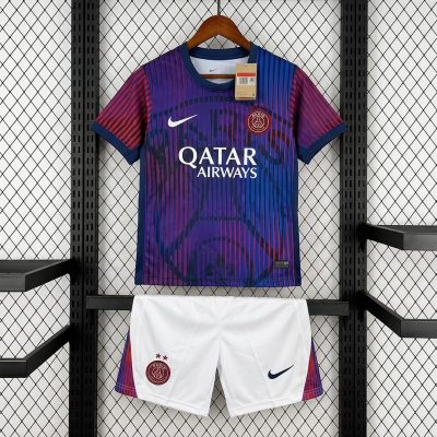 26/27 Paris Saint-Germain Pre-Match Away Purple Kids Soccer Jersey