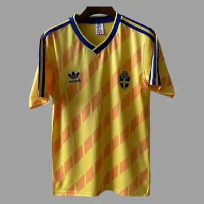 1990 Sweden Home Retro Soccer Jersey