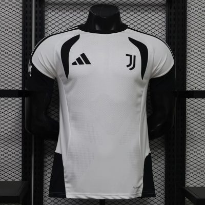 26/27 Juventus Track Player Version White Black Soccer Jersey