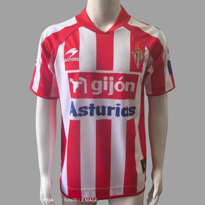 07/09 Sporting de Gijon Home Retro Soccer Jersey