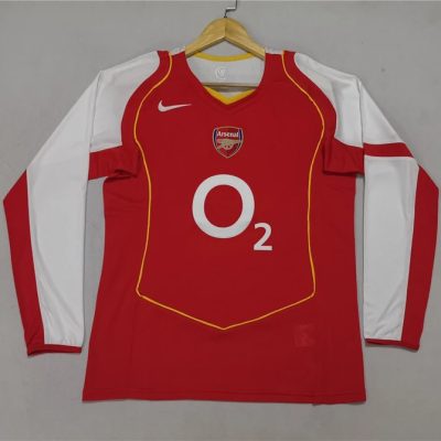 04/05 Arsenal Home Long Sleeve Retro Soccer Jersey