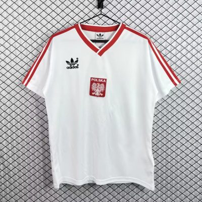1986 Poland Home Retro Soccer Jersey