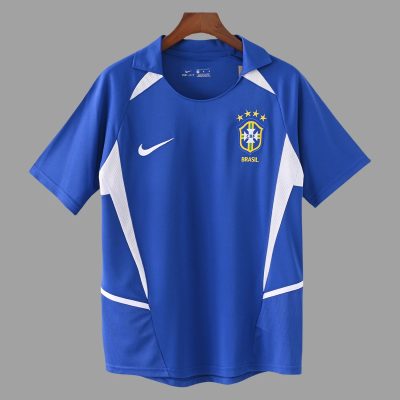 2002 Brazil Away Retro Soccer Jersey