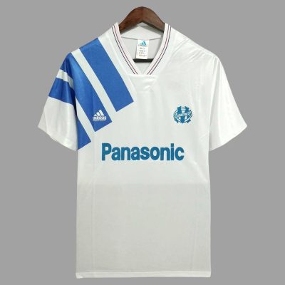 91/92 Marseille Home Retro Soccer Jersey