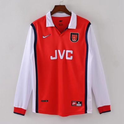 98/99 Arsenal Home Long Sleeve Retro Soccer Jersey