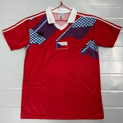 1990 Czechoslovakia Home Retro Soccer Jersey