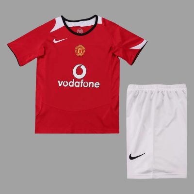 05/06 Manchester United Home Kids Retro Soccer Jersey Size 16-28