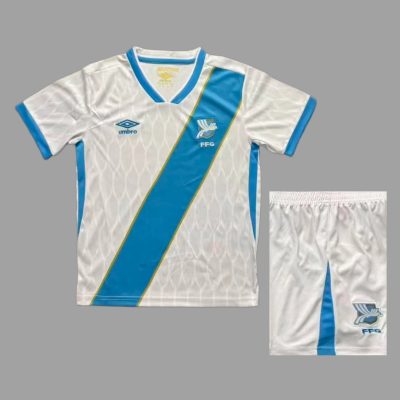 2026 Guatemala Home Kids Soccer Jersey Size 16-28