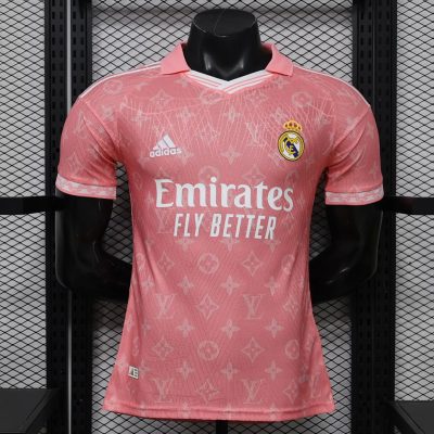 26/27 Real Madrid x LV Player Version Pink Soccer Jersey