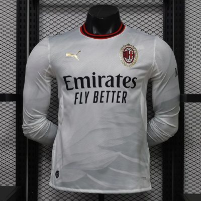 26/27 AC Milan Away Long Sleeve Player Version Soccer Jersey