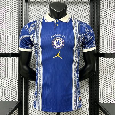 26/27 Chelsea x Dior Concept Toile de Jouy Navy Player Version Soccer Jersey