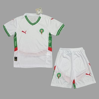 2025 Morocco Away Kids Soccer Jersey Size 16-28