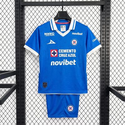 26/27 Cruz Azul Home Kids Soccer Jersey