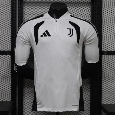 26/27 Juventus Track Player Version White Black Long Sleeve Soccer Jersey