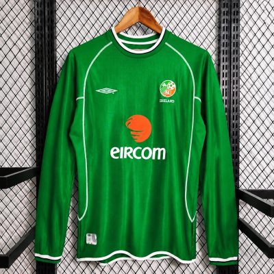 2002 Ireland Home Long Sleeve Retro Soccer Jersey