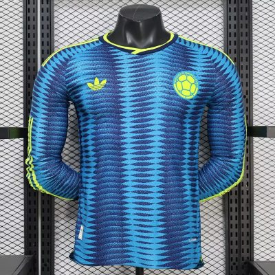 2026 Colombia Away Long Sleeve Player Version Soccer Jersey