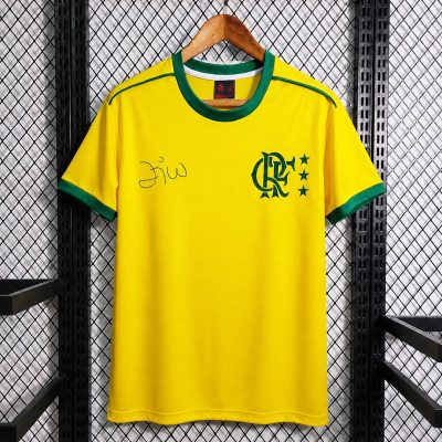 2026 Flamengo Zico Signature World Cup Version Yellow Soccer Jersey