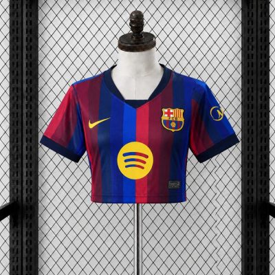 26/27 Barcelona Home Crop Soccer Jersey