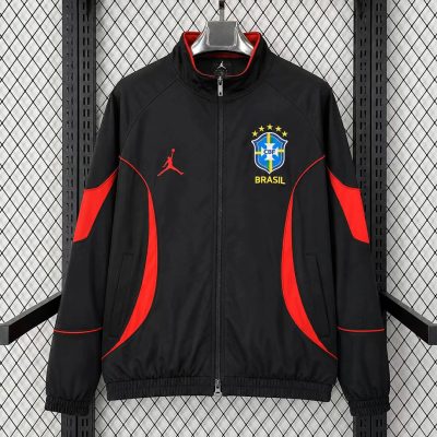 2026 Brazil Black Red Anthem Windbreaker